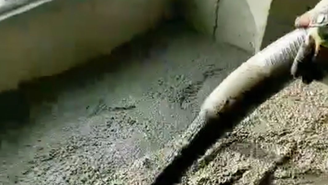 陜西地區(qū)34層地暖回填施工，40泵出料效果反饋