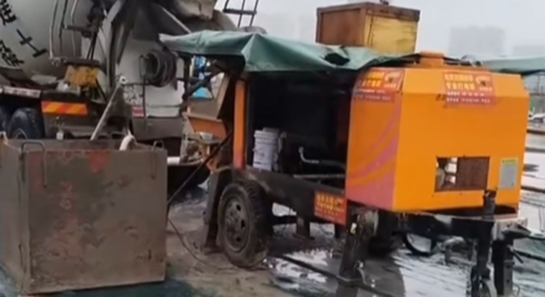 咸陽工地趕工期，就用科瑪森這臺高壓40泵，出料快效率高